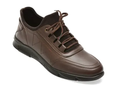 Pantofi sport BITE THE BULLET maro, R114, din piele naturala