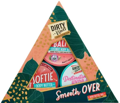 Dirty Works Set de cadou cu uleiuri de corp Smooth Over, 3 bucăți