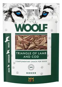 WOOLF DOG SNACKS Lamb and Cod Triangle 100g