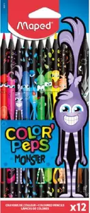 Creioane colorate Maped Color Peps - Monster, 12 culori