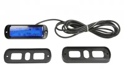Girofar (albastru, 12 24V, LED, 21W, montare rigida, 2-puncte montare, numar programe: 1, directional; pentru montare pe suprafete verticale; fara sincronizare; fir 3m)