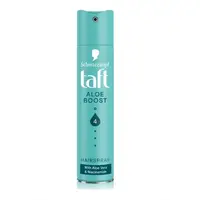 Fixativ Schwarzkopf Taft Aloe Boost, nivel de fixare 4 pentru coafare, fixativ pentru toate tipurile de par, ofera rezistenta si ingrijire cu aloe vera si niacinamide formula vegana, 250 ml Engros