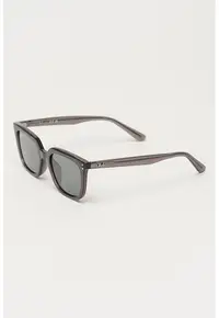 Ochelari de soare wayfarer unisex cu lentile uni - Gri inchis