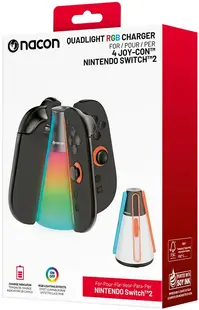 Stație de încărcare Nacon - Quadlight RGB Charger for 4 Joy-Con (Nintendo Switch 2)