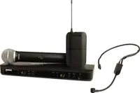 Sitem wireless combo cu microfon Shure - BLX1288E/P31, negru