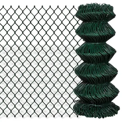 vidaXL Gard de legătură din plasă, verde, 0,8 x 25 m, oțel