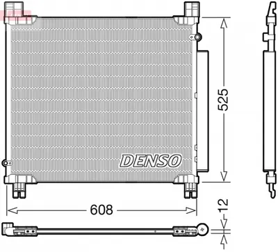 Radiator AC condensator cu uscator potrivit TOYOTA HILUX VIII 2.4D 2.8D 05.15