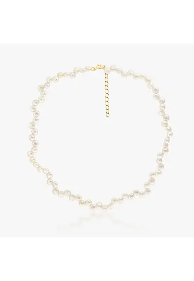 Colier din argint Golden Harmony - Perle Naturale - 41-46 cm