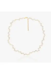 Colier din argint Golden Harmony - Perle Naturale - 41-46 cm