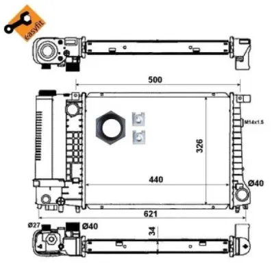 Radiator, racire motor NRF 53426