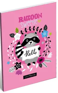 Carnetel A7 Lizzy Card - Lollipop Raccoon Sweetie
