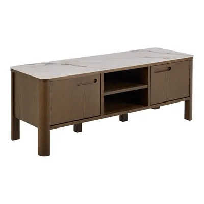 Comodă TV maro cu aspect de lemn de stejar 120x45x40 cm Southampton – Actona
