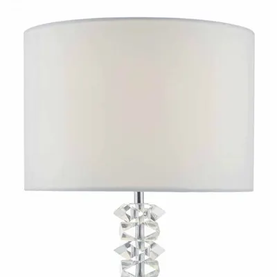 Veioza Mina Table Lamp Polished Chrome & Crystal With Shade