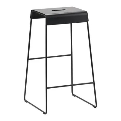 Scaun de bar negru din metal A-Stool – Zone