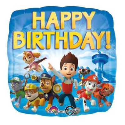 Balon folie paw patrol happy birthday 43 cm