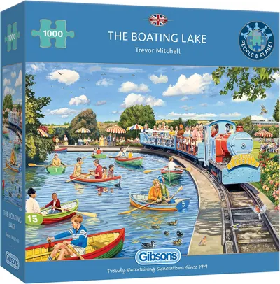 Puzzle Gibsons din 1000 piese - Lacul cu bărci