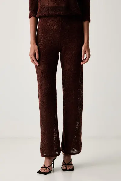 Twinset pantaloni pentru femei cu lână