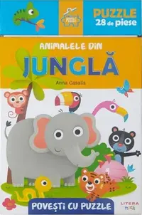 Povești cu puzzle. Animalele din junglă - Hardcover - Anna Casalis