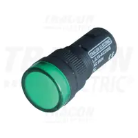 Lampa de semnalizare cu LED, verde LJL16-GA 12V AC/DC, d=16mm