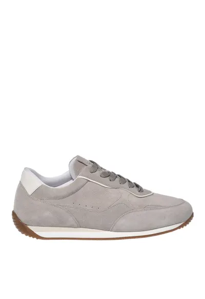 Pantofi sport low-cut din piele intoarsa - Bej
