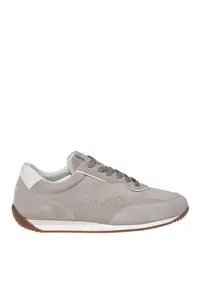 Pantofi sport low-cut din piele intoarsa - Bej