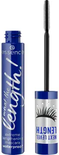 Essence What The Length! Rimel rezistent la apă, 02 Black, 10 ml