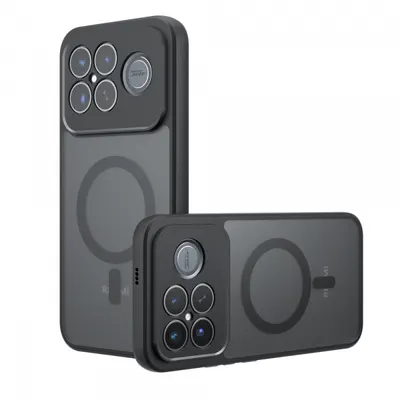 Husa MagSafe pentru Xiaomi Poco F8 Ultra, Techsuit, PureFrost, Neagra Satinata