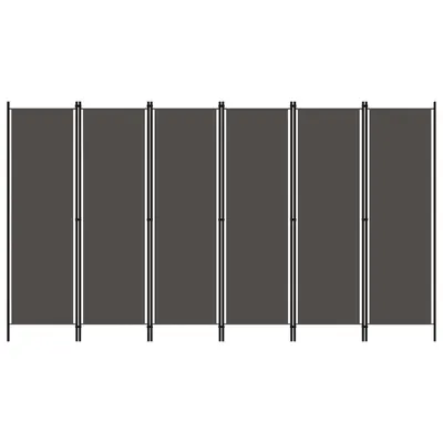 vidaXL Paravan de cameră cu 6 panouri, antracit, 300 x 180 cm