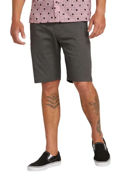Pantaloni scurti din amestec de bumbac cu model uni