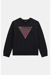 Bluza de trening cu imprimeu logo - Rosu/Negru/Gri deschis