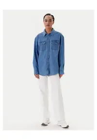 Camasa din denim pentru femei albastru
