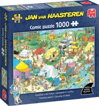 Puzzle Jumbo din 1000 piese - Camping în pădure