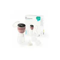 Pompa electrica de san, BabyOno, Pico, Handsfree, USB-C, Oprire automata, Autonomie completa pana la 2 h, Husa pentru depozitare, Biberon 280 ml inclus, Ecran tactil, Transparent/Roz