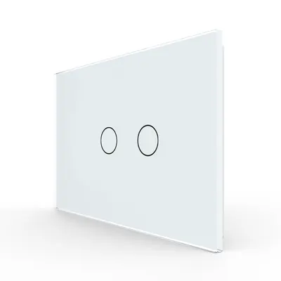 Panou Intrerupator Dublu cu Touch LIVOLO Din Sticla, Standard Italian