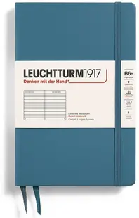 Caiet Leuchtturm1917 Paperback - B6+, albastru deschis, liniat, copertă rigidă