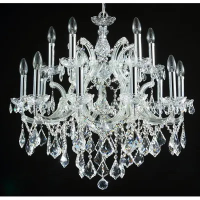 Candelabru Diamant Crystal Inverno,25 becuri dulie E14, 230V,D.110cm, H.127 cm,Argintiu