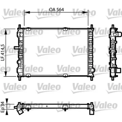 Radiator, racire motor VALEO 732623