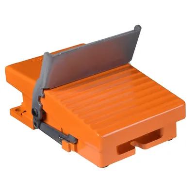 Intreruptor Pedala Simplu - Ip66 - Fara Capac - Metalic - Portocaliu - 1Ni + 1Nd