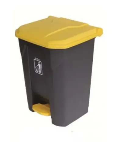 Cos gunoi din plastic cu pedala Limpio B2-010A, 30 l (Gri/Galben)