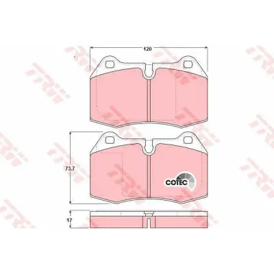 Set placute frana, frana disc TRW GDB1269