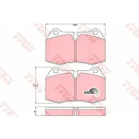 Set placute frana, frana disc TRW GDB1269