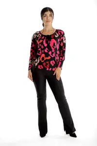 Bluza ie CI23082 SIZE negru & ciclame, Cesy | marimea XXXL