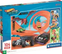 Puzzle pentru copii Clementoni din 104 piese - Hot Wheels (varianta 2)