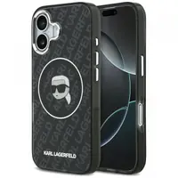 Husa MagSafe pentru Apple iPhone 17, Karl Lagerfeld, IML Karl`s Head, Neagra