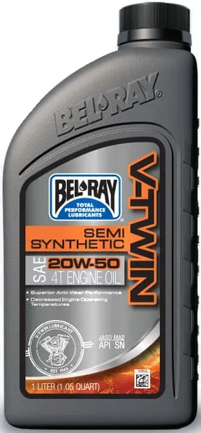 Ulei de motor Bel-Ray V-TWIN SEMI SYNTHETIC 20W-50 1 l 1L