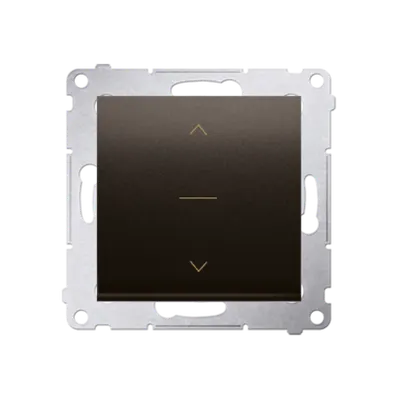 Intrerupator control jaluzele trei pozitii1-0-1, 10A, 250V~, conectare rapida (fitinguri push-in), maron mat metalic