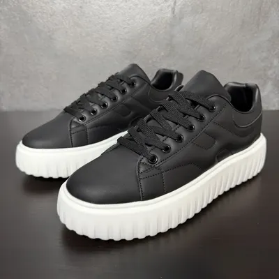 Adidasi Sneakers Barbati Black-White Platform Streetwear (mărime: 41)