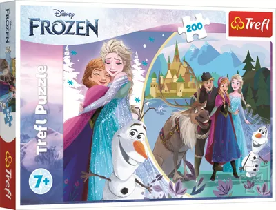 Puzzle Trefl din 200 piese - Regatul de Gheață 2