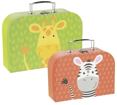 Valize pentru copii Goki - girafa si zebra