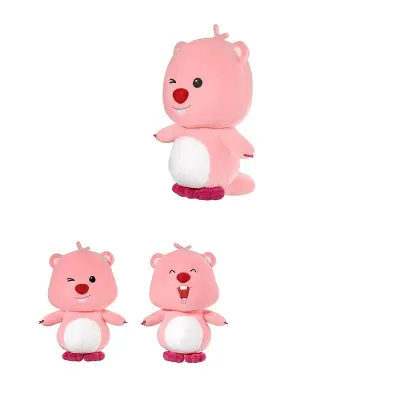 Jucarie de plus MINISO, din seria Zanmang Loopy Collection 10" Happy Wink Plush Toy (2 Assorted Models: Laughing, Wink)
